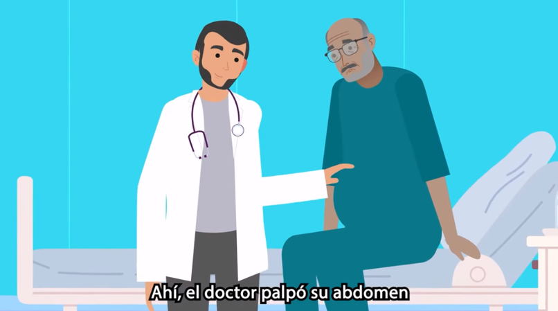 Médico examina a paciente